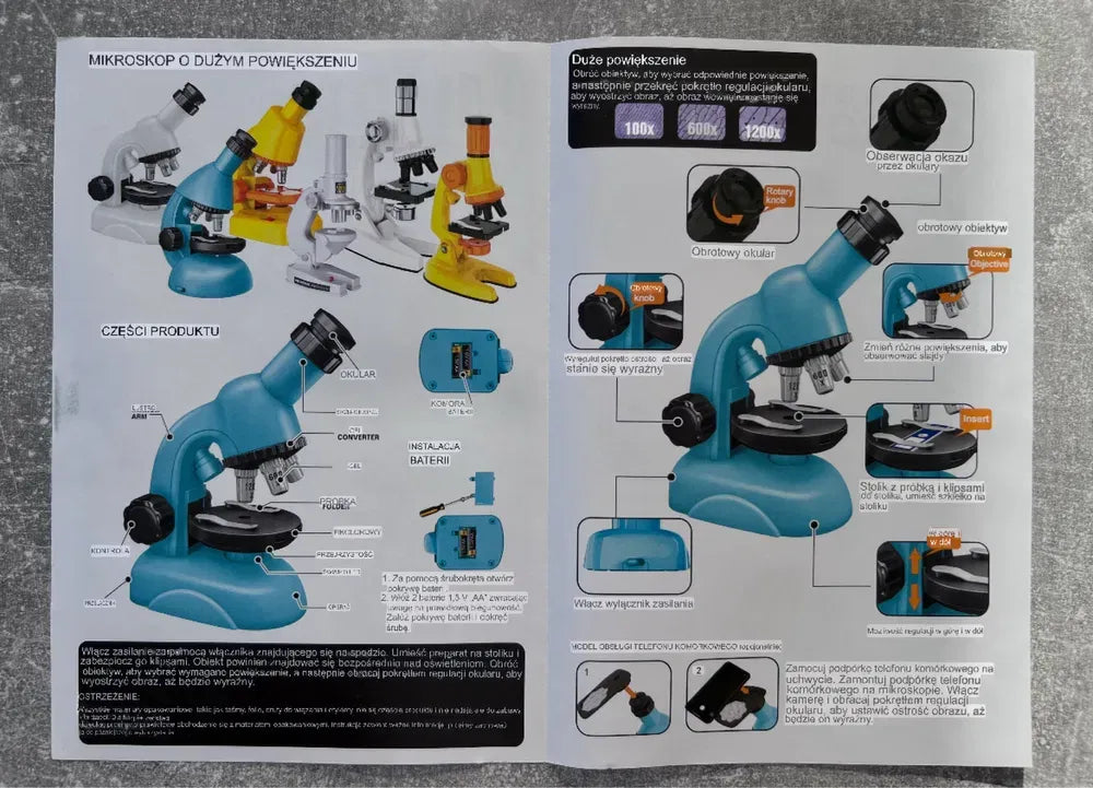 Microscopio Científico Infantil - MicroLab 1200X