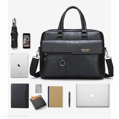 Maletín Ejecutivo de Cuero para Hombre – Weixier Pro