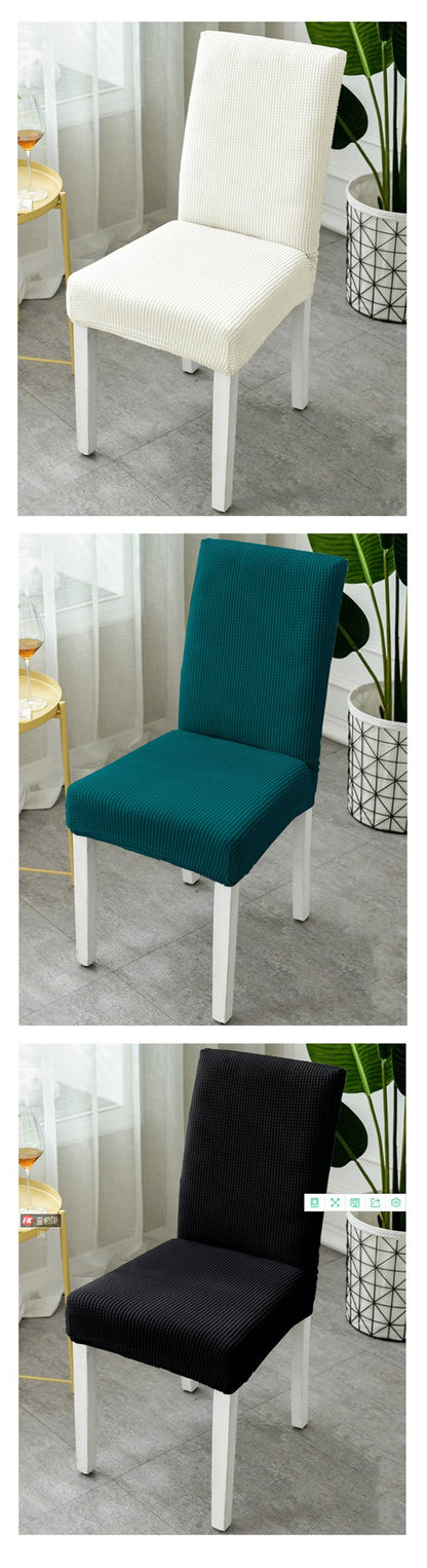 Fundas Elásticas Lisas para Sillas de Comedor – Pack x6 (Color entero)