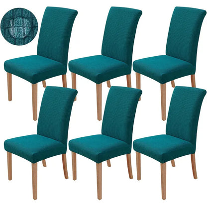 Fundas Elásticas Lisas para Sillas de Comedor – Pack x6 (Color entero)