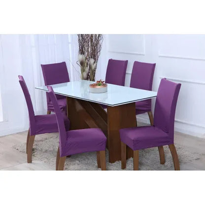Fundas Elásticas Lisas para Sillas de Comedor – Pack x6 (Color entero)