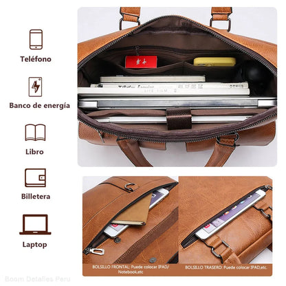 Maletín Ejecutivo de Cuero para Hombre – Weixier Pro