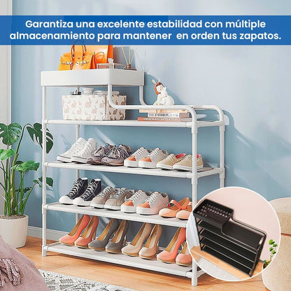 Zapatera de 5 Niveles con Estante - premiun