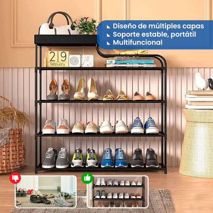 Zapatera de 5 Niveles con Estante - premiun